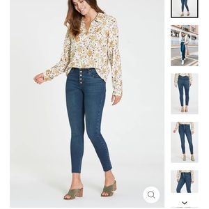 NWT dear John denim sz 27 Olivia super high rise skinny, extra stretch & raw hem